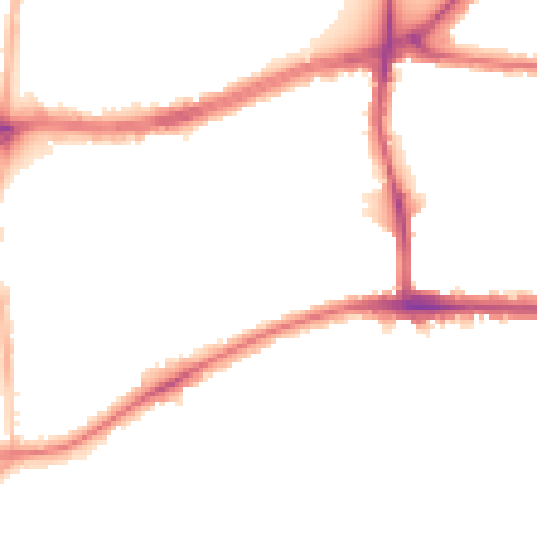 Night-time road noise heatmap for TW10 5EF