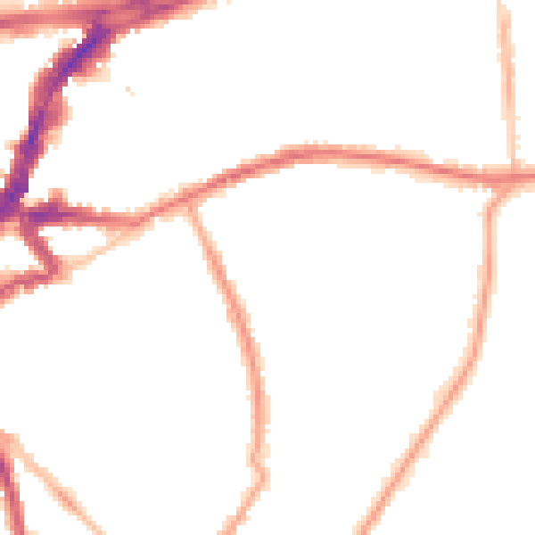 Night-time road noise heatmap for TW10 6DL