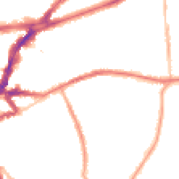 Night-time road noise heatmap for TW10 6DX