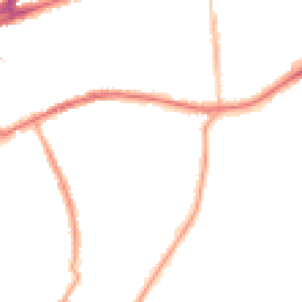 Night-time road noise heatmap for TW10 6EJ