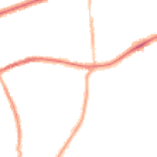 Night-time road noise heatmap for TW10 6HS