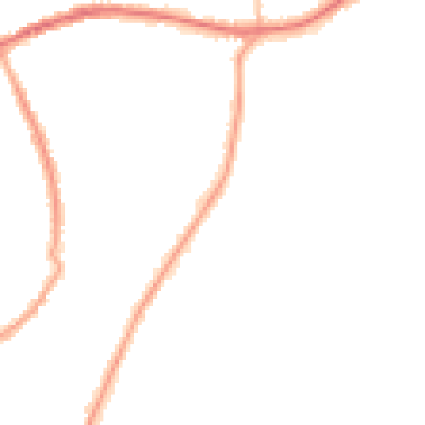 Night-time road noise heatmap for TW10 6HU