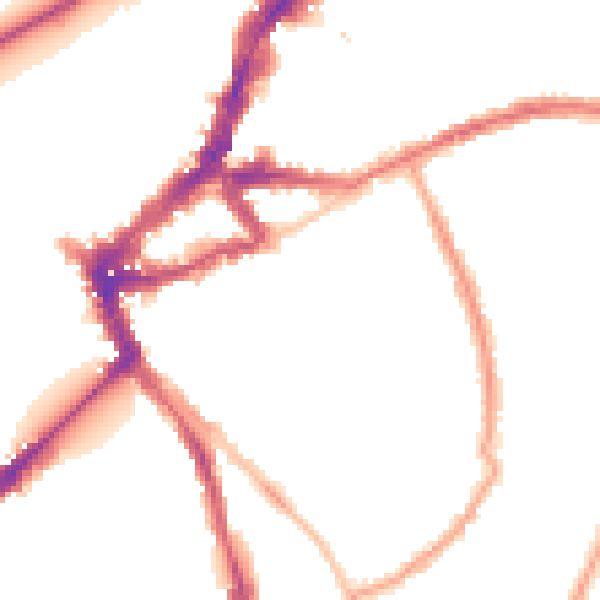 Night-time road noise heatmap for TW10 6PD