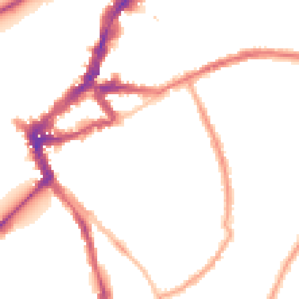 Night-time road noise heatmap for TW10 6PE