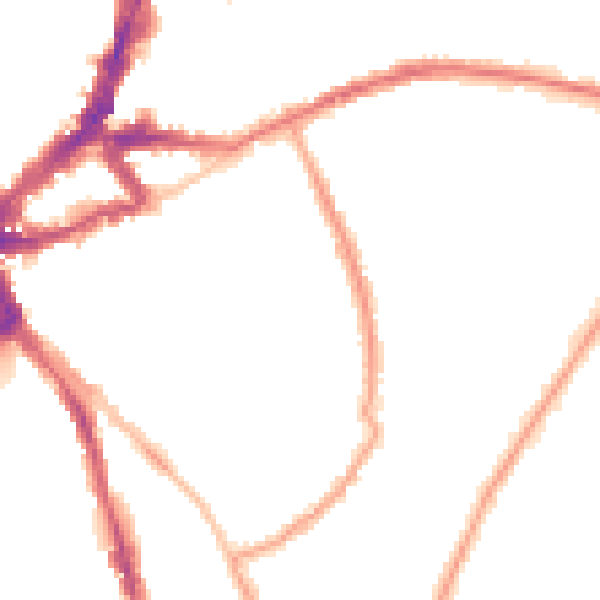 Night-time road noise heatmap for TW10 6PJ