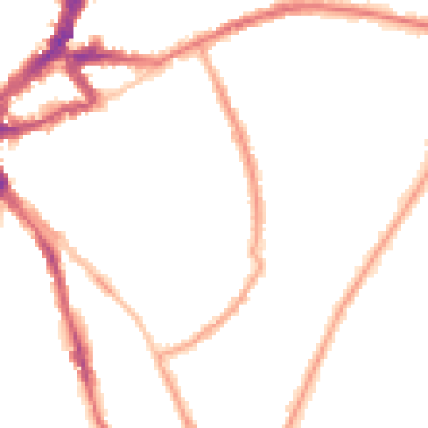 Night-time road noise heatmap for TW10 6PL