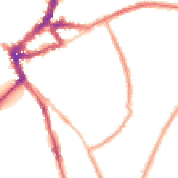 Night-time road noise heatmap for TW10 6QE