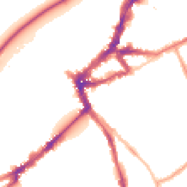 Night-time road noise heatmap for TW10 6SB