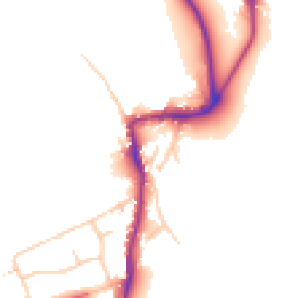 Daytime road noise heatmap for TW10 7BF