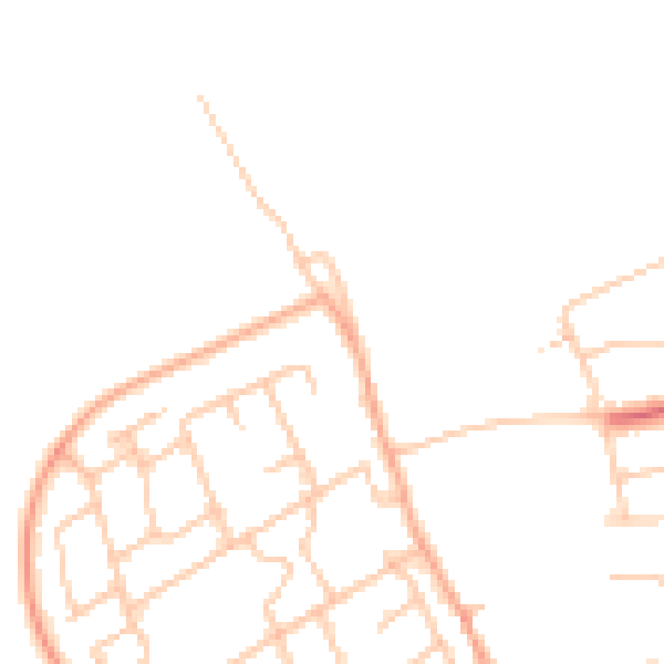 Daytime road noise heatmap for TW10 7HD