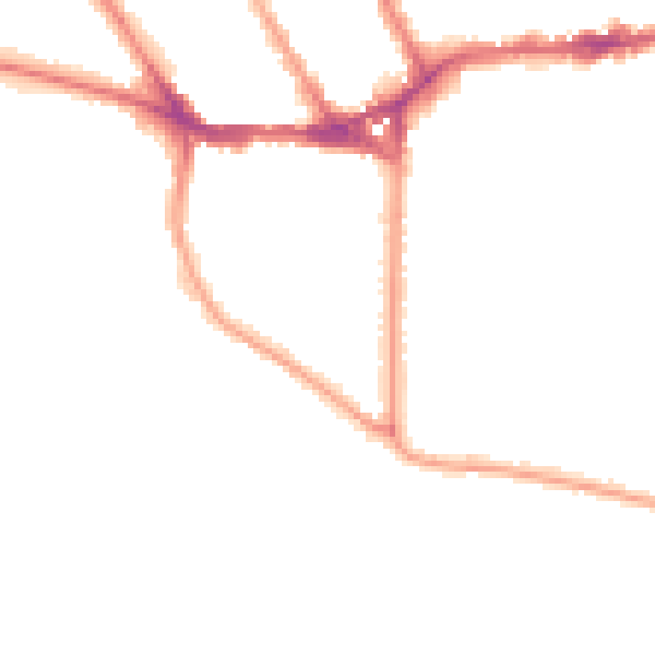 Night-time road noise heatmap for TW11 0AL