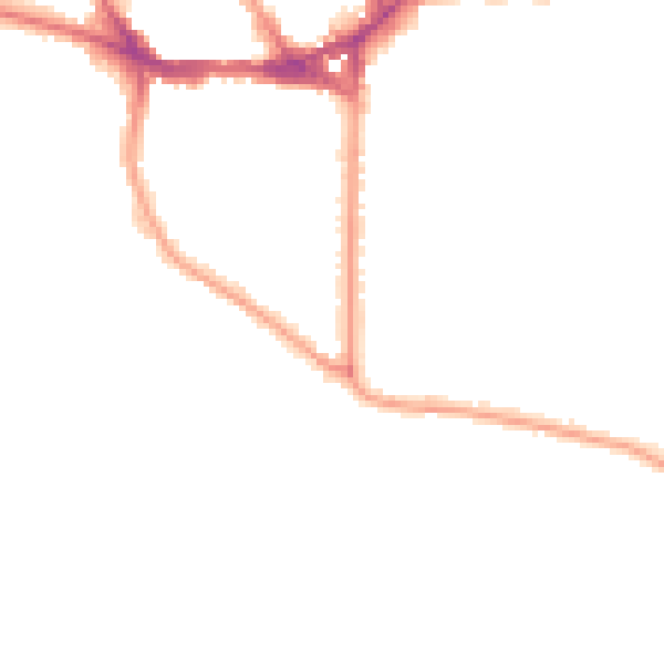Night-time road noise heatmap for TW11 0AN