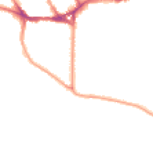 Night-time road noise heatmap for TW11 0AW