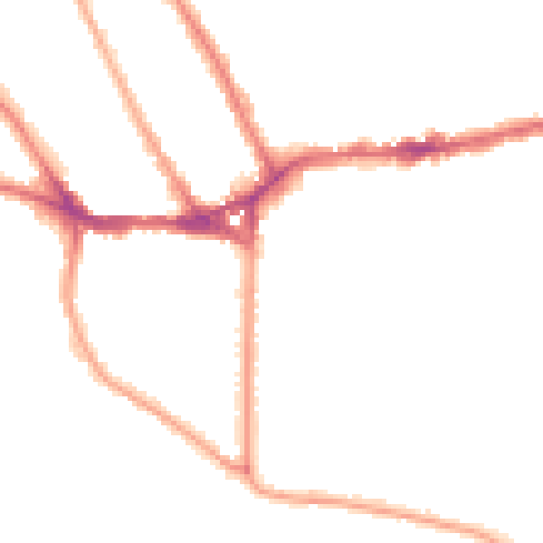 Night-time road noise heatmap for TW11 0AX