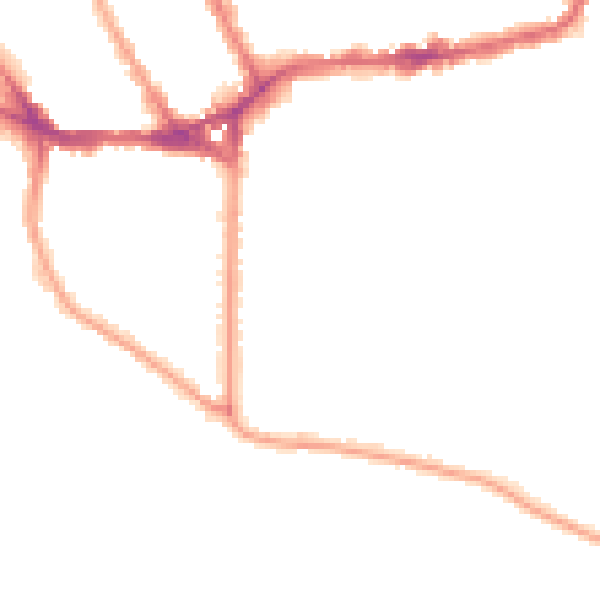 Night-time road noise heatmap for TW11 0BG