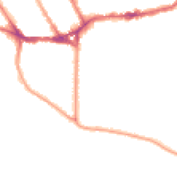 Night-time road noise heatmap for TW11 0BQ