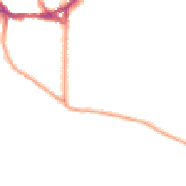 Night-time road noise heatmap for TW11 0BT