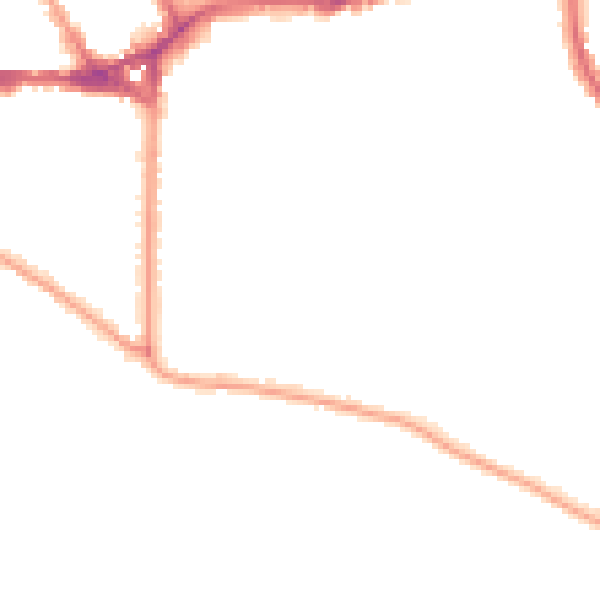 Night-time road noise heatmap for TW11 0BW