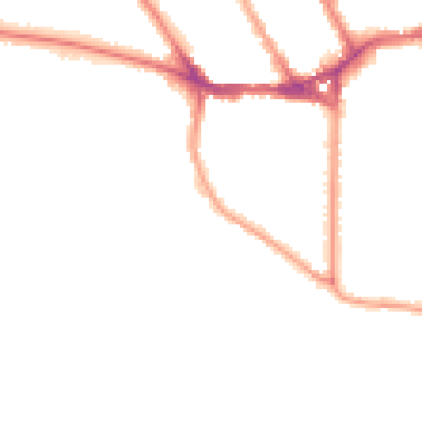 Night-time road noise heatmap for TW11 0DA