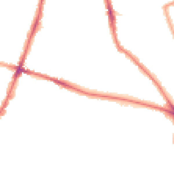 Night-time road noise heatmap for TW11 0JX