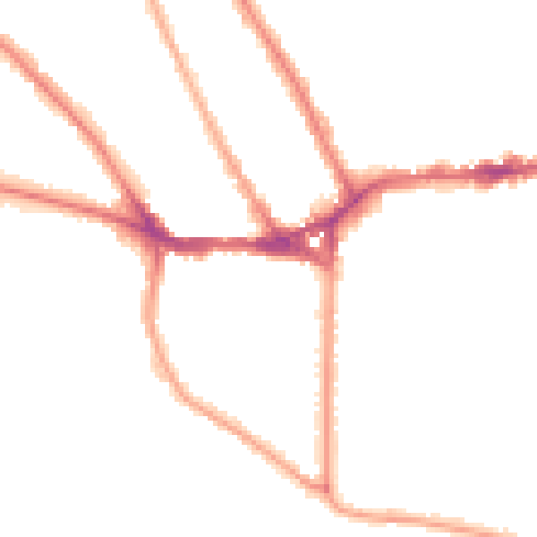 Night-time road noise heatmap for TW11 0LD