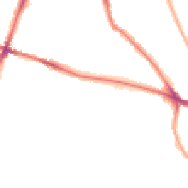 Night-time road noise heatmap for TW11 0LF