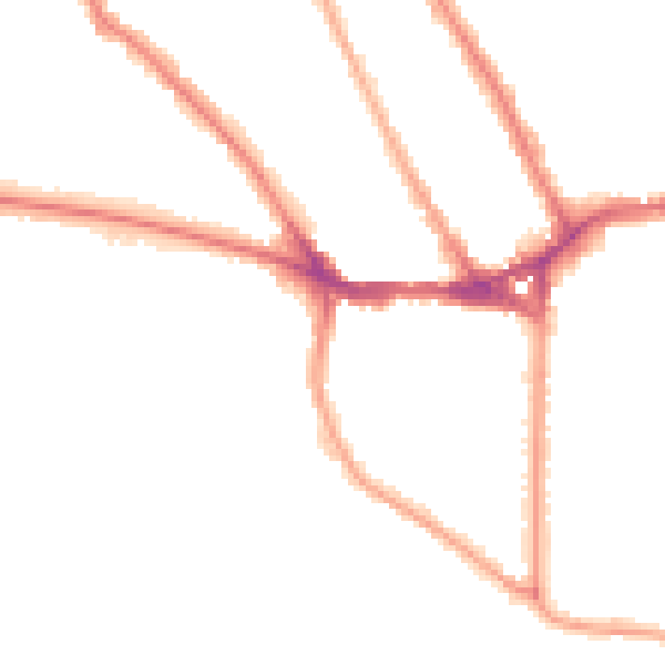 Night-time road noise heatmap for TW11 0LX