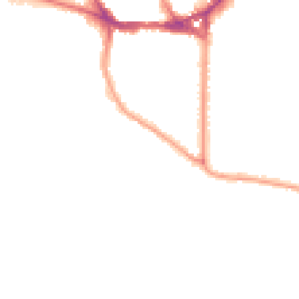 Night-time road noise heatmap for TW11 0NL