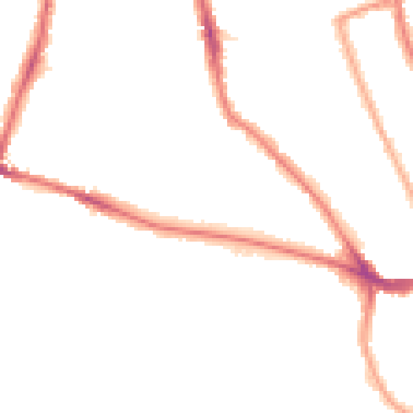 Night-time road noise heatmap for TW11 0PF