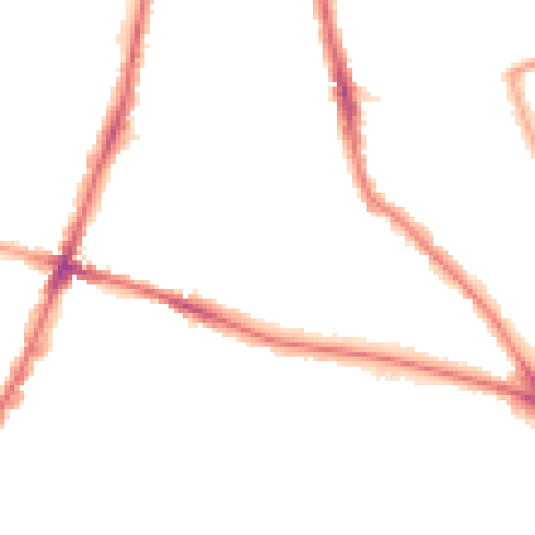 Night-time road noise heatmap for TW11 0PJ