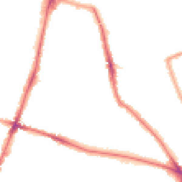 Night-time road noise heatmap for TW11 0RL