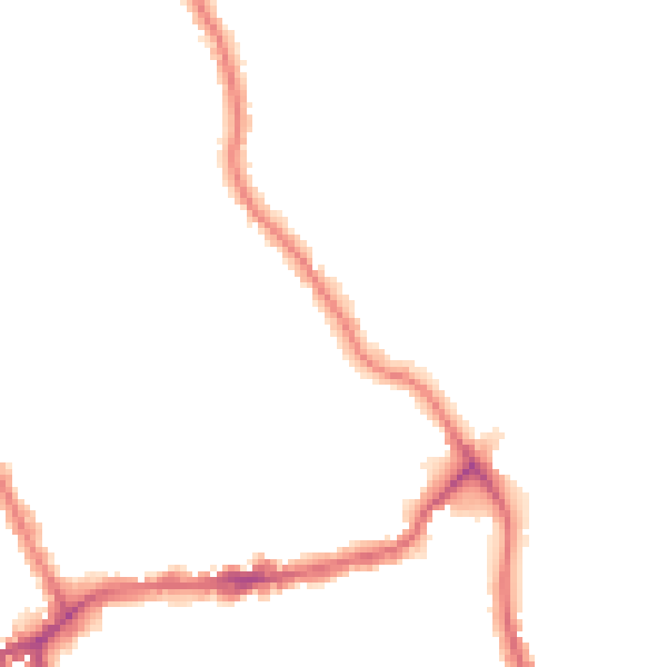 Night-time road noise heatmap for TW11 8AJ