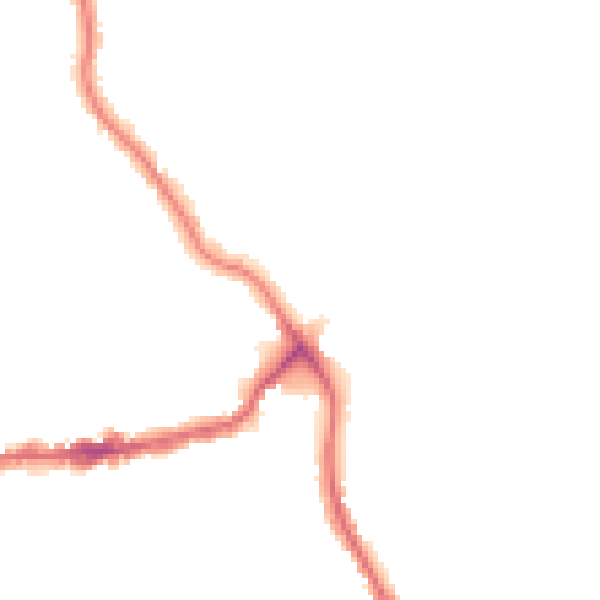 Night-time road noise heatmap for TW11 8BG
