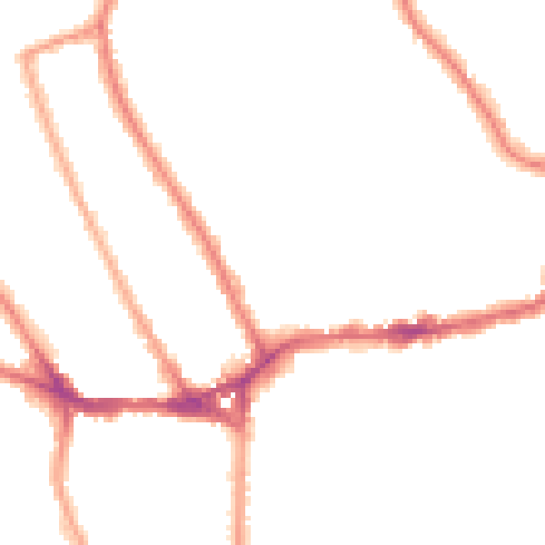 Night-time road noise heatmap for TW11 8BU