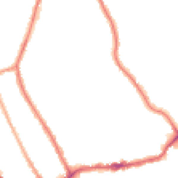Night-time road noise heatmap for TW11 8DL
