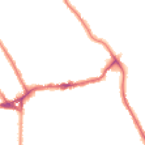 Night-time road noise heatmap for TW11 8DU