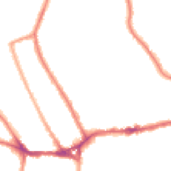 Night-time road noise heatmap for TW11 8EB