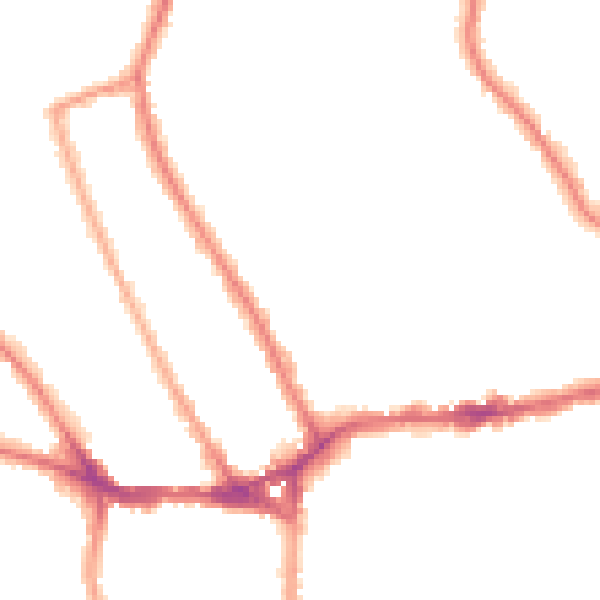 Night-time road noise heatmap for TW11 8NZ