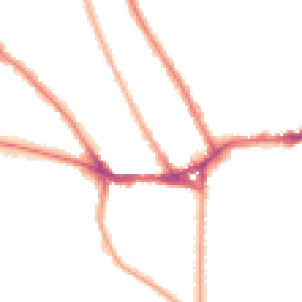 Night-time road noise heatmap for TW11 8PF