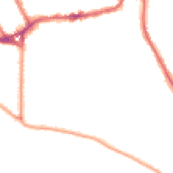 Night-time road noise heatmap for TW11 9EF