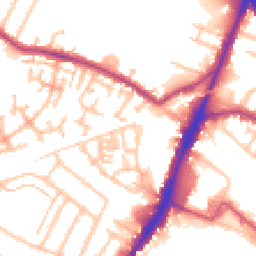 Daytime road noise heatmap for TW13 4AD