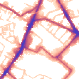 Daytime road noise heatmap for TW13 4AQ