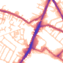 Daytime road noise heatmap for TW13 4AU