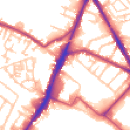 Daytime road noise heatmap for TW13 4AZ