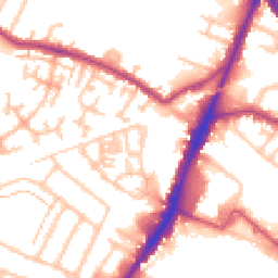 Daytime road noise heatmap for TW13 4BB