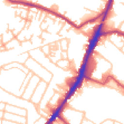 Daytime road noise heatmap for TW13 4DA