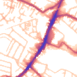 Daytime road noise heatmap for TW13 4DE