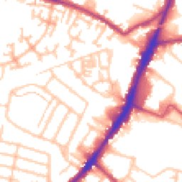 Daytime road noise heatmap for TW13 4DF