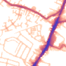 Daytime road noise heatmap for TW13 4DG