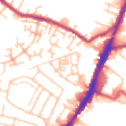 Daytime road noise heatmap for TW13 4DQ